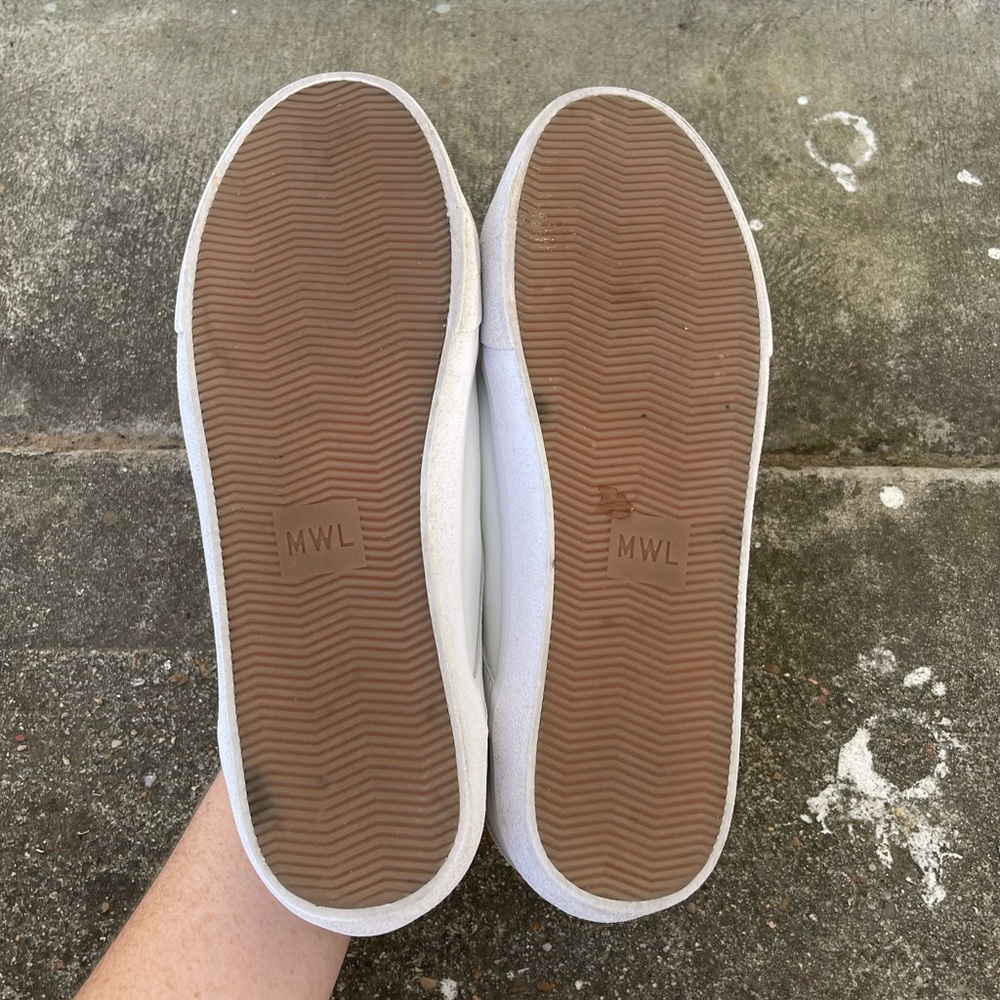 Madewell sidewalk low top sneakers white leather size 10 - Picture 8 of 10